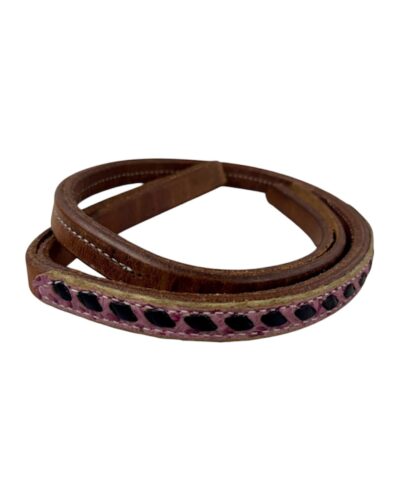 Pink Gator w/ Black Buckstitch Over and Under