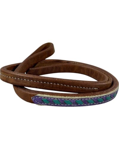 Purple Gator & Turquoise Buckstitch Over & Under