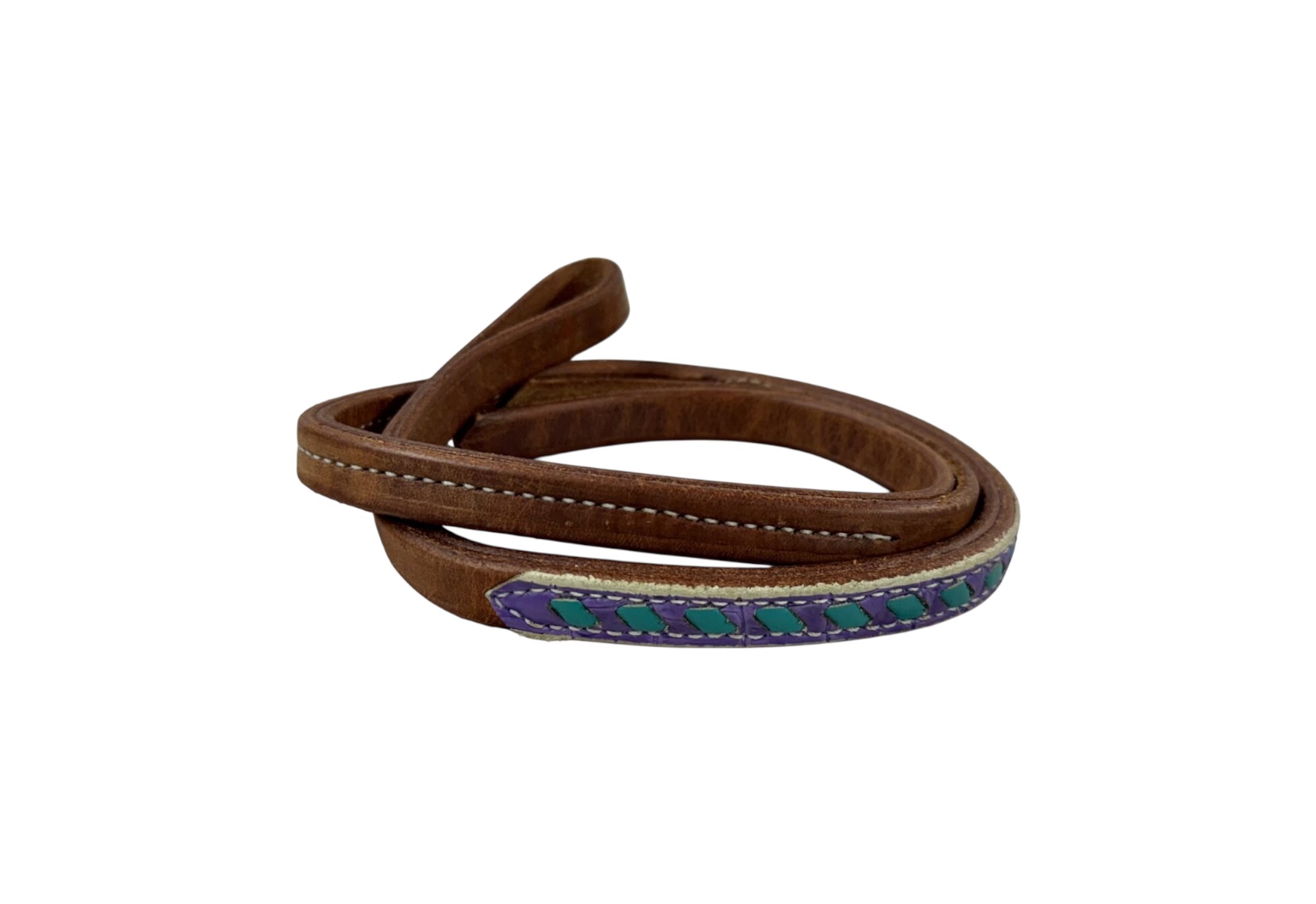 Purple Gator & Turquoise Buckstitch Over & Under