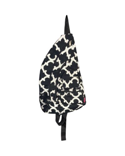 Black & White Moroccan Print Sling Backpack