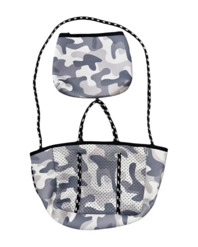 Grey Camo Tote Bag