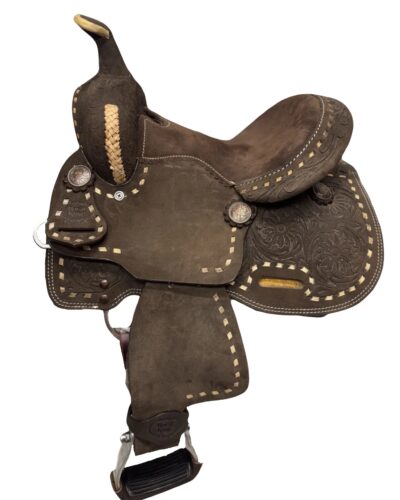 Kids Roughout Buckstitch Barrel Saddle