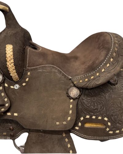 Alternative view of Kids Roughout Buckstitch Barrel Saddle