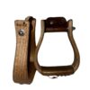 Don Orrell 2’’ Rancher Flat Bottom Stained Oak Stirrups