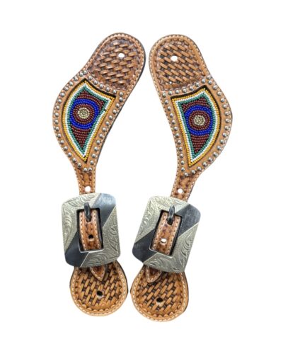 Ladies Size Beaded Spur Straps
