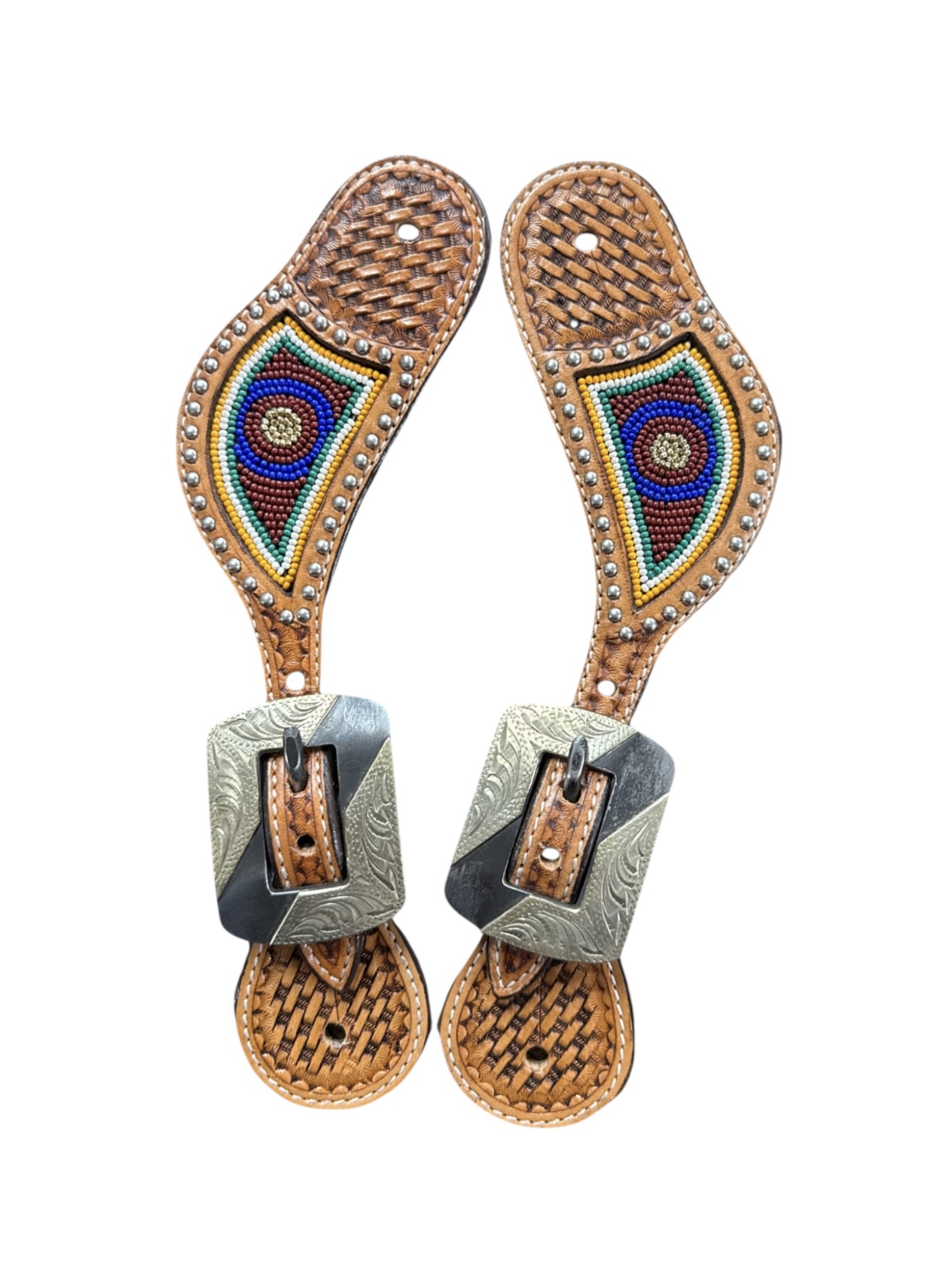 Ladies Size Beaded Spur Straps