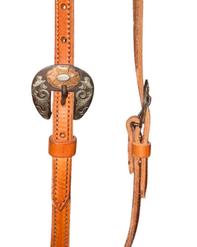 Alternative view of Golden Leather 1-Ear Headstall w/ Fancy Buckles
