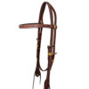 Barbed Wire Tooled Browband Headstall
