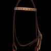 Pony Size Turquoise Buckstitched Browband Headstall