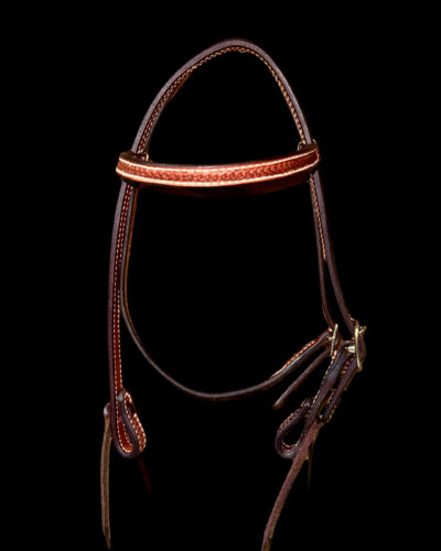 Pony Size Tooled Browband Headstall