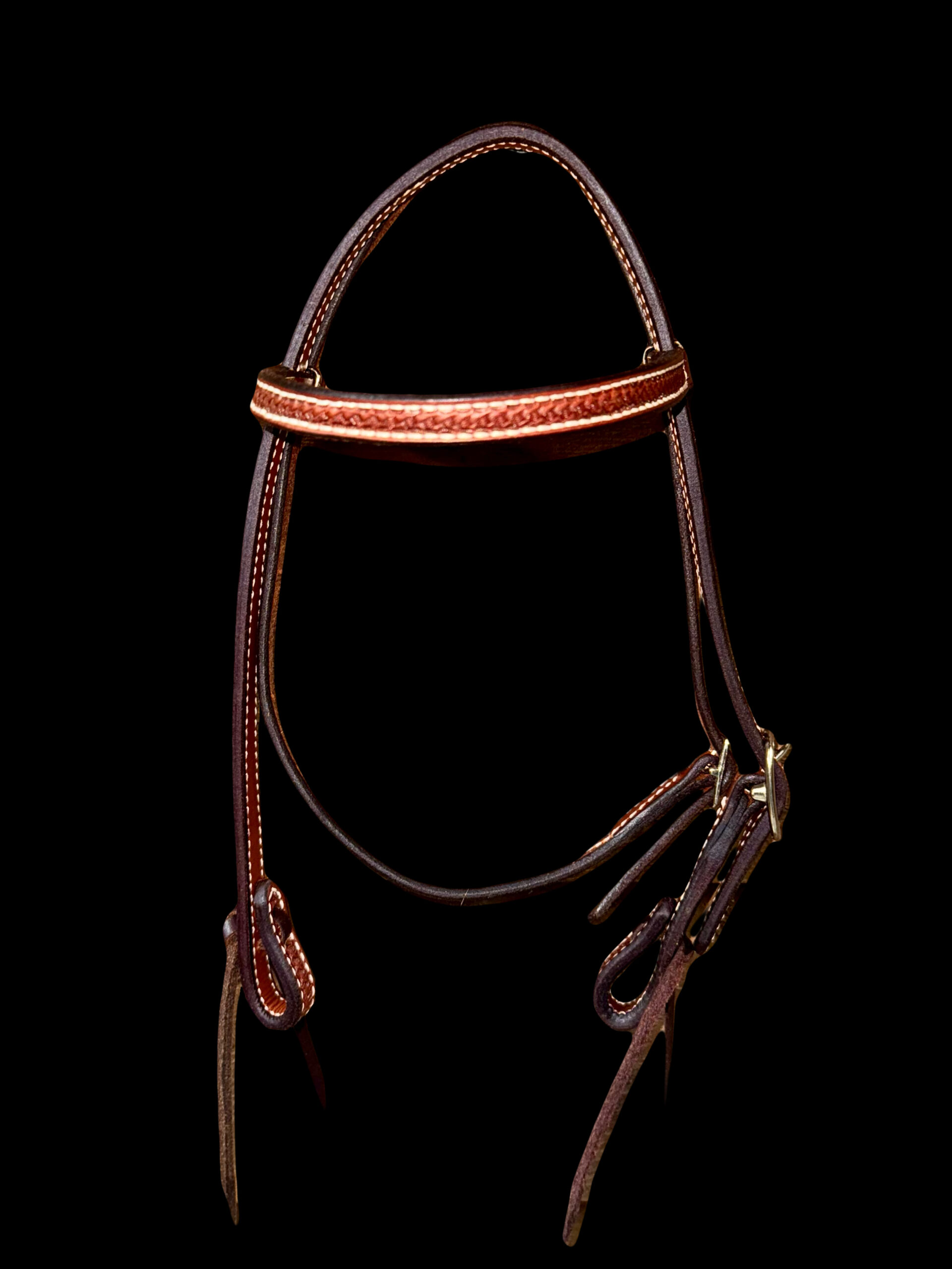 Pony Size Tooled Browband Headstall