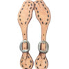 Black Buckstitched Ladies Size Roughout Spur Straps