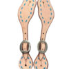 Teal Buckstitched Ladies Size Spur Straps