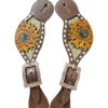 Sunflower & Buckstitch Ladies Spur Straps