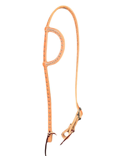 Small Dotted Harness Leather 1-Ear Headstall