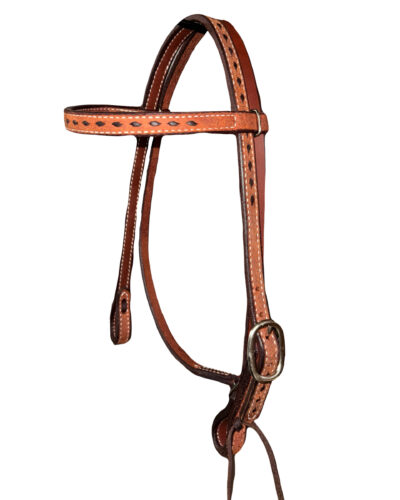 Pony Size Buckstitched Browband Headstall