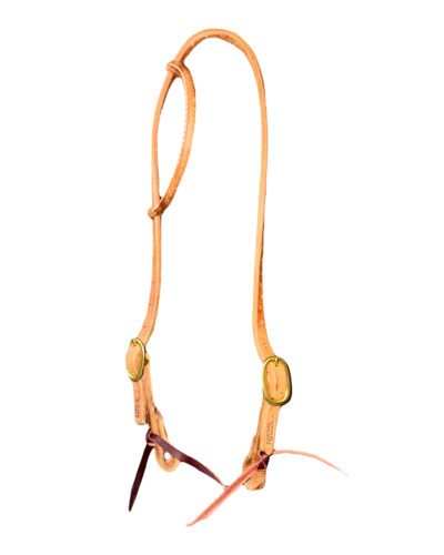 Harness Leather Double Buckle 1-Ear Headstall
