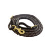 Dark Heavy Oiled Round Braided Leather Rein