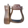 Dark Wooden Stirrups w/ Rubber Tread