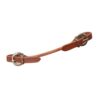 Thin Stitched Leather Curb Strap