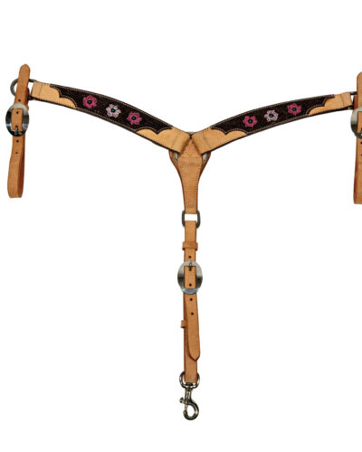 Professionals Choice Pink Flower Pony Size Breastcollar