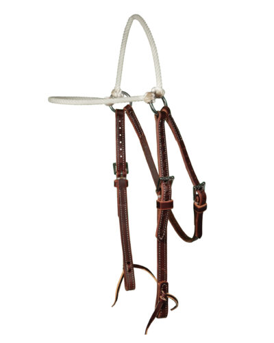 Professionals Choice Burgundy Lariat Rope Browband Headstall