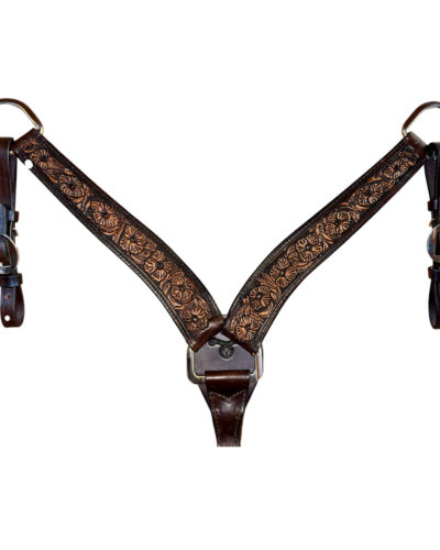 Circle Y Vintage Floral Tooled Breastcollar