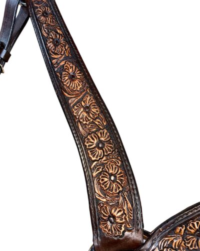 Alternative view of Circle Y Vintage Floral Tooled Breastcollar