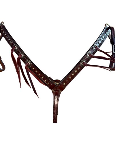 Circle Y Silver Accented Breastcollar w/ Strings