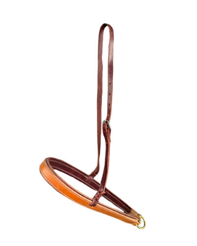 Latigo Leather Noseband w/ Harness Overlay