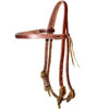 Heavy Oiled Double Buckle Browband Headstall w/ Snaps