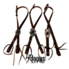 One Ear Heavy Oil Harness Leather Headstall With Fancy Buckle