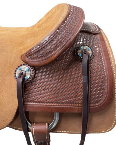 Alternative view of 15.5’’ Fort Worth Saddle Co. Cutting Saddle
