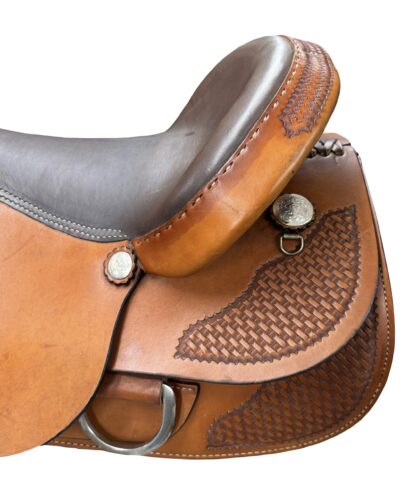 Used 19’’ Lamb Saddle Co. Roping Saddle - Image 3