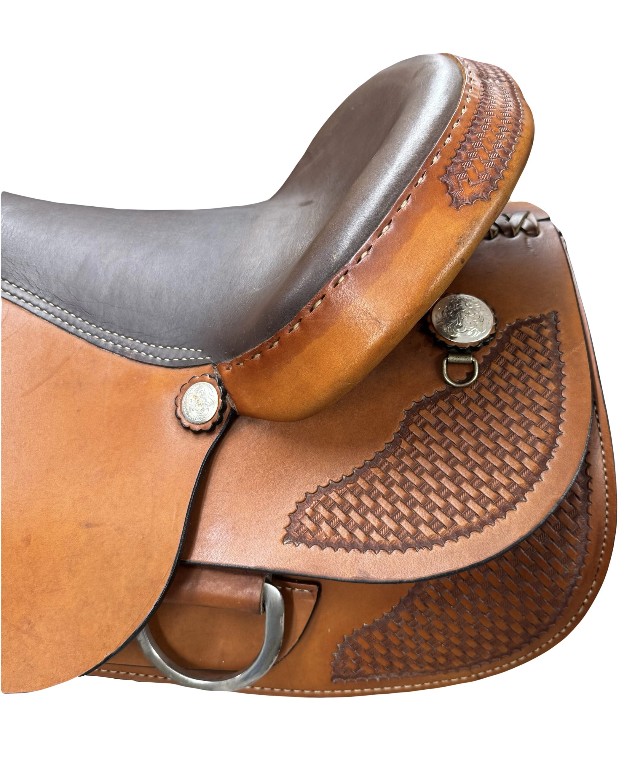 Used 19’’ Lamb Saddle Co. Roping Saddle - Image 3