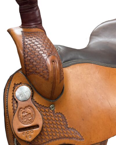 Alternative view of Used 19’’ Lamb Saddle Co. Roping Saddle