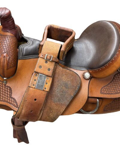 Used 19’’ Lamb Saddle Co. Roping Saddle - Image 4