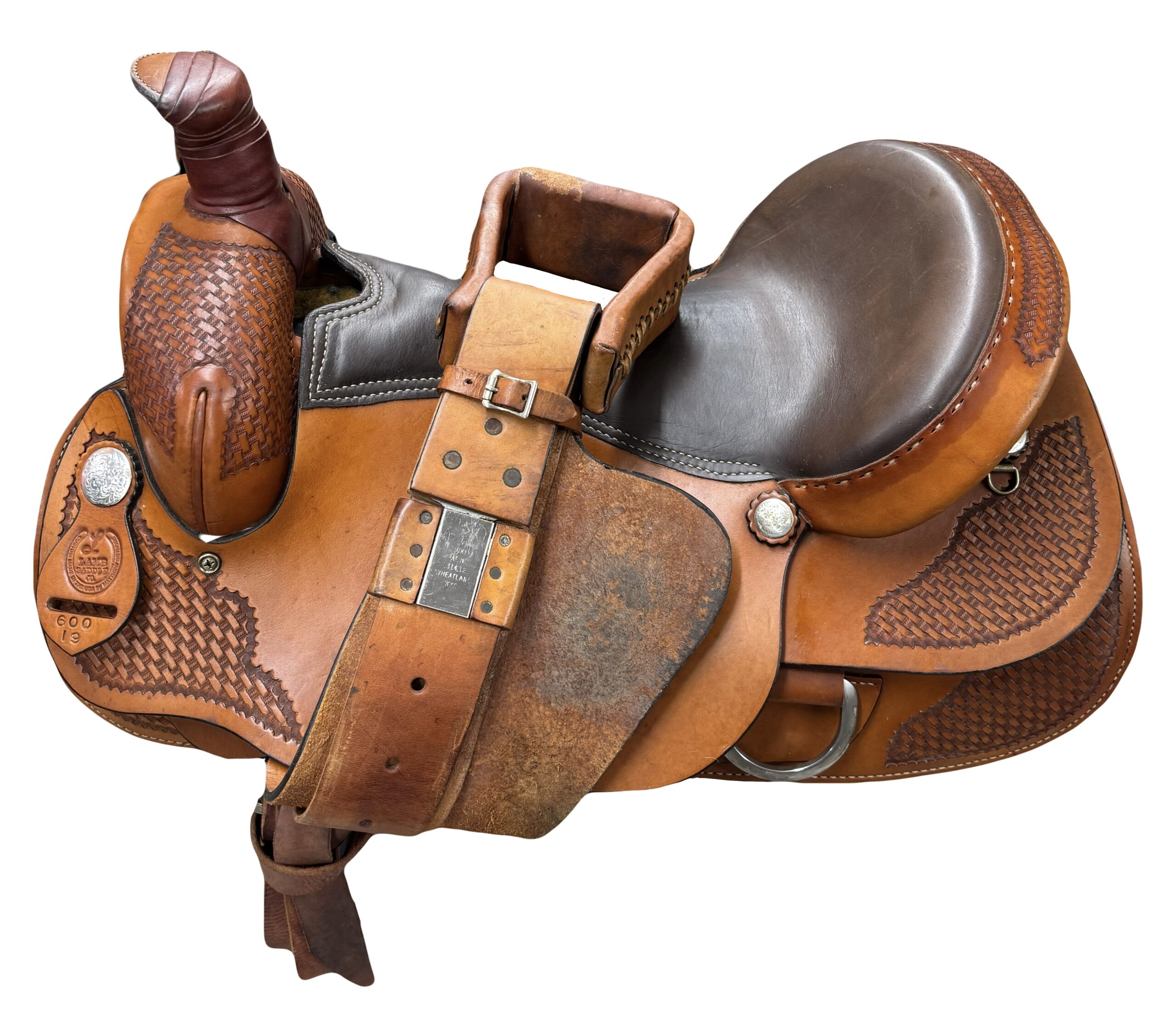 Used 19’’ Lamb Saddle Co. Roping Saddle - Image 4