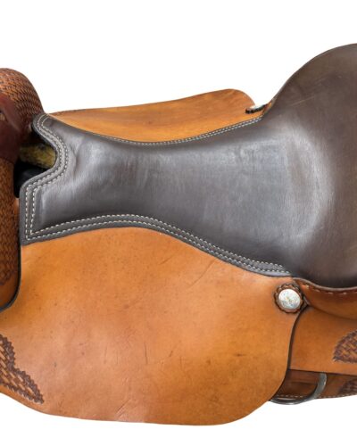 Used 19’’ Lamb Saddle Co. Roping Saddle - Image 5