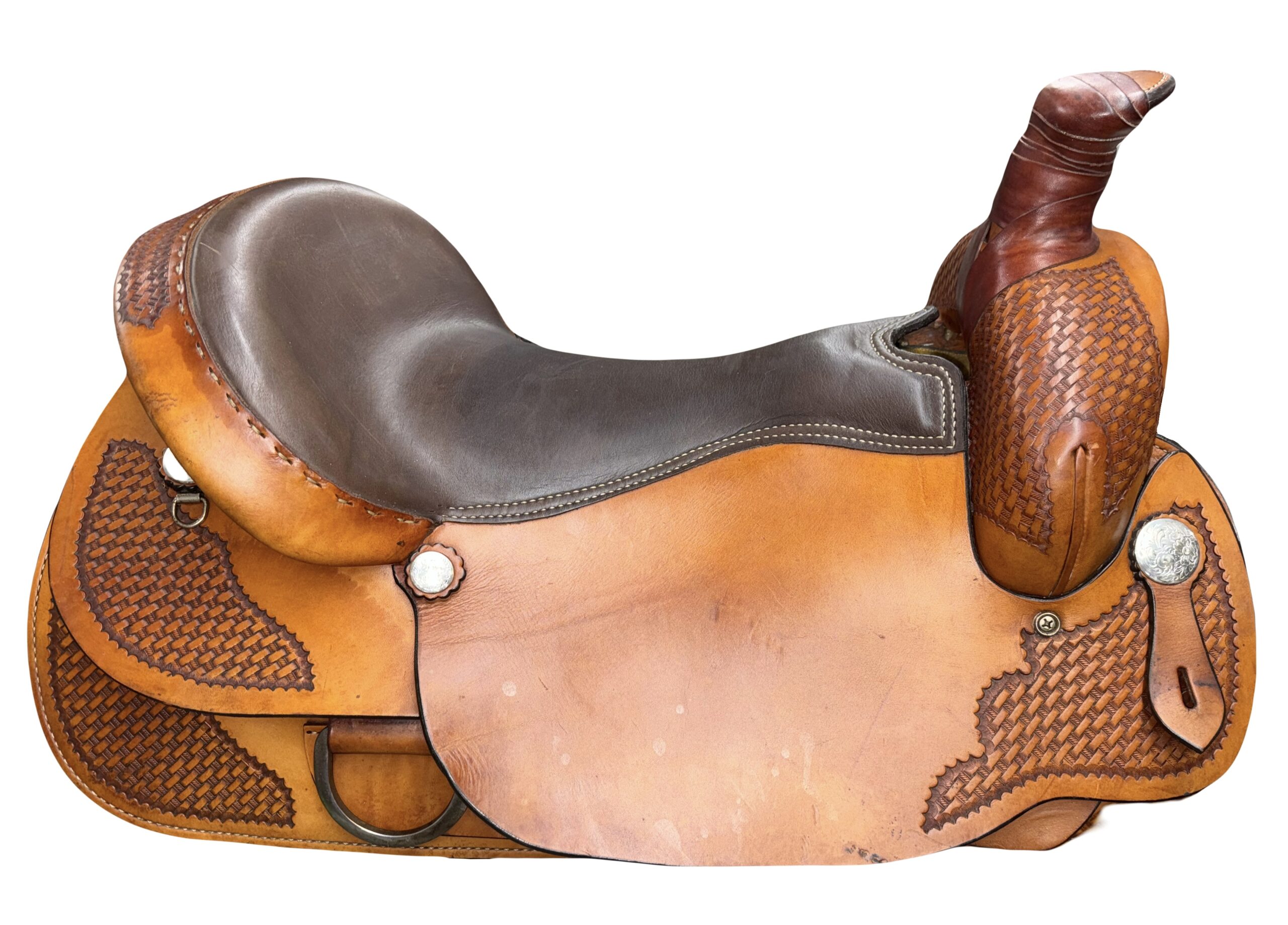 Used 19’’ Lamb Saddle Co. Roping Saddle - Image 7