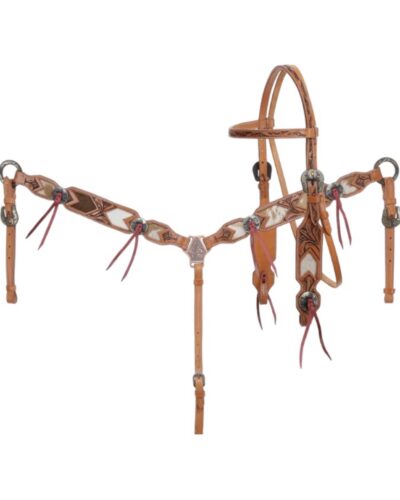 Woodland Hide Headstall & Breastcollar Set