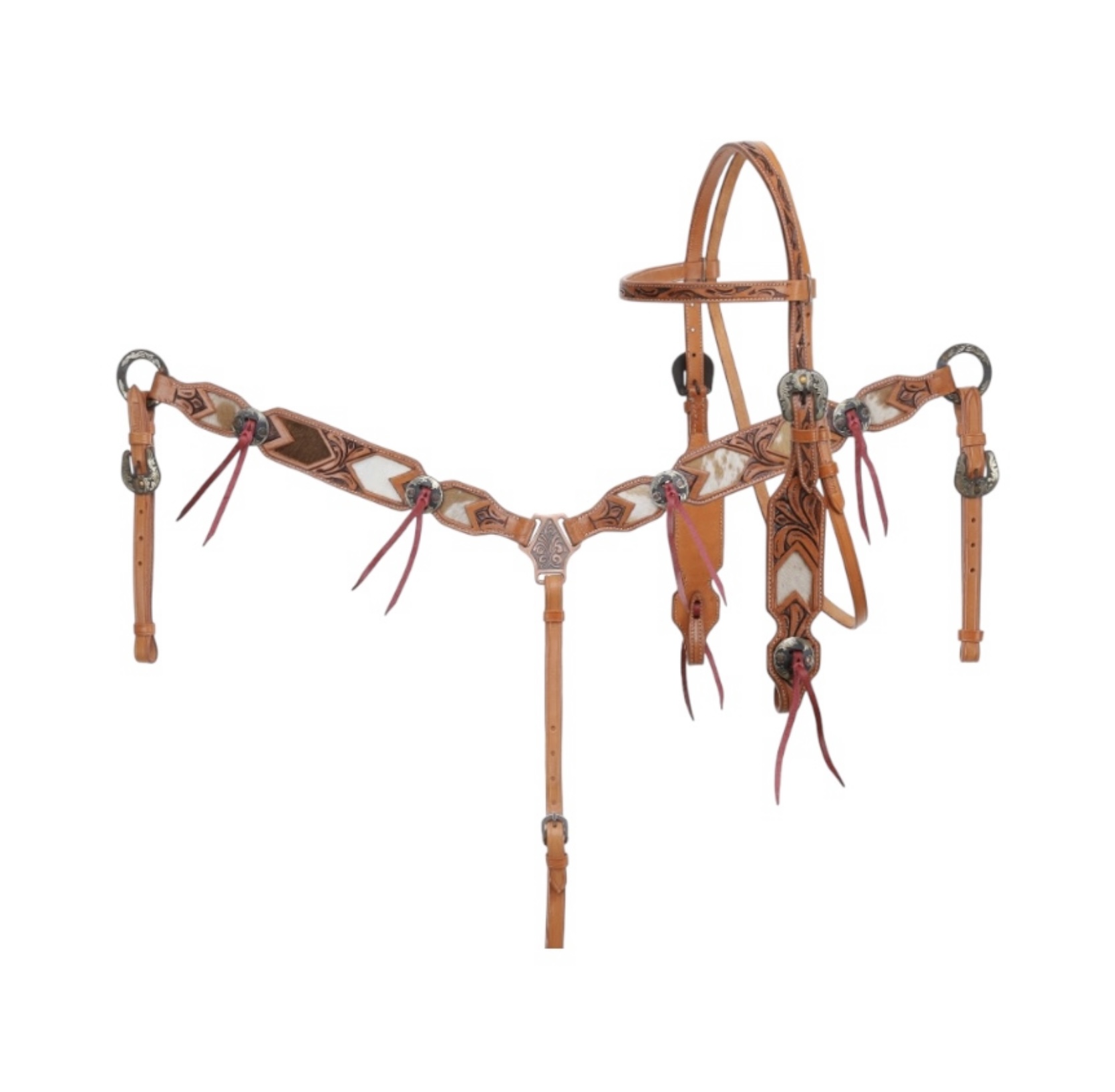 Woodland Hide Headstall & Breastcollar Set
