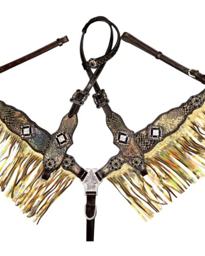 Anaconda Shimmer 1-Ear Headstall & Breastcollar Set