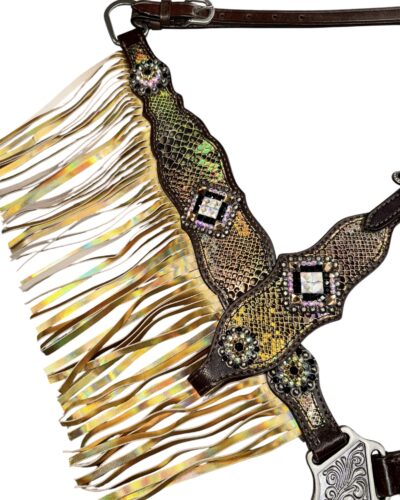 Alternative view of Anaconda Shimmer 1-Ear Headstall & Breastcollar Set