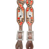 Ladies Size Royal Flush Painted Leather Spur Straps