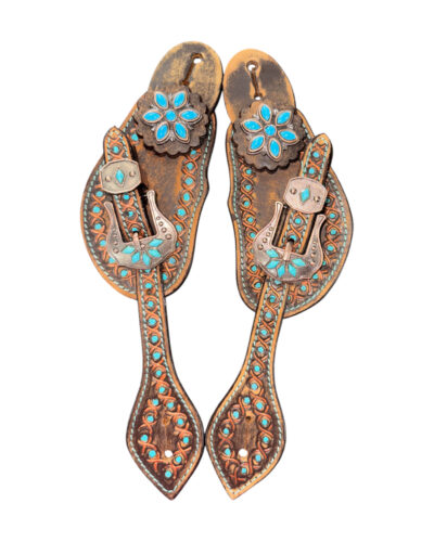 Ladies Dusky Teal Spur Straps