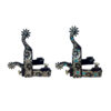 Brown Steel & Rhinestone Spurs
