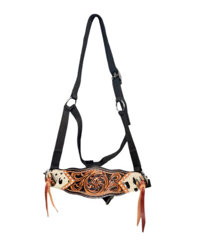 Western Luxe Iris Black Nylon Bronc Halter