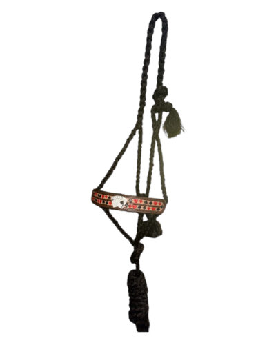 Royal Flush Woven Black Nylon Mule Tape Halter