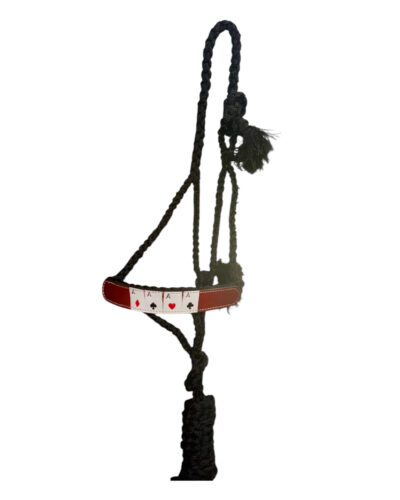 Four of A Kind Woven Black Nylon Mule Tape Halter